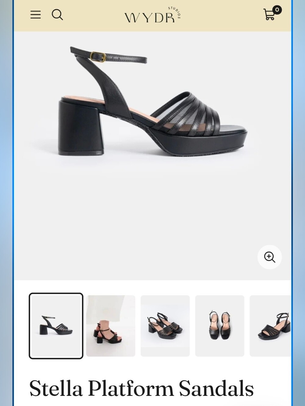 Wydr Stella Platform Sandals — Black 6WW - Extra Wide NWT